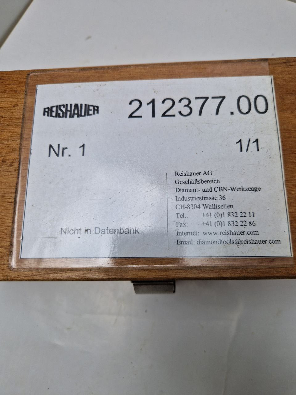 Diamond tool REISHAUER 212377.00 No. 1  (Request price)