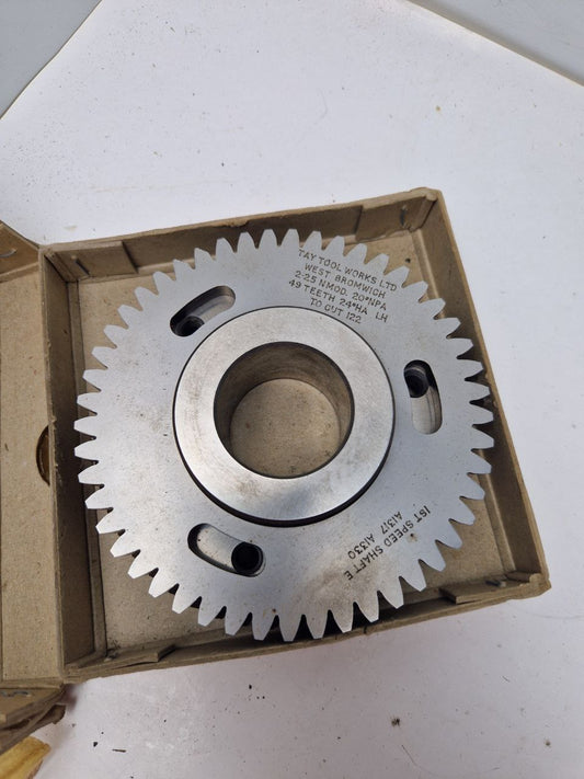 A 1317  A 1330 / A 1318 A 1330,  IST SPEED CHAFT E, TAY TOOL WORKS LTD WEST BROMWICH 2-25 NMOD. 20°NPA 49 TEETH 24°HA LH,  TO CUT 122 (Request price)