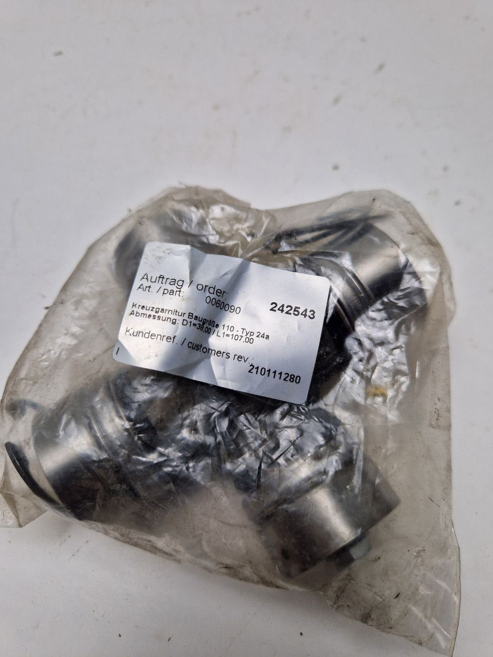 Cross bearing size 110 - type 24a, Dimensions: D1-38.00/L1-107.00  (Request price)