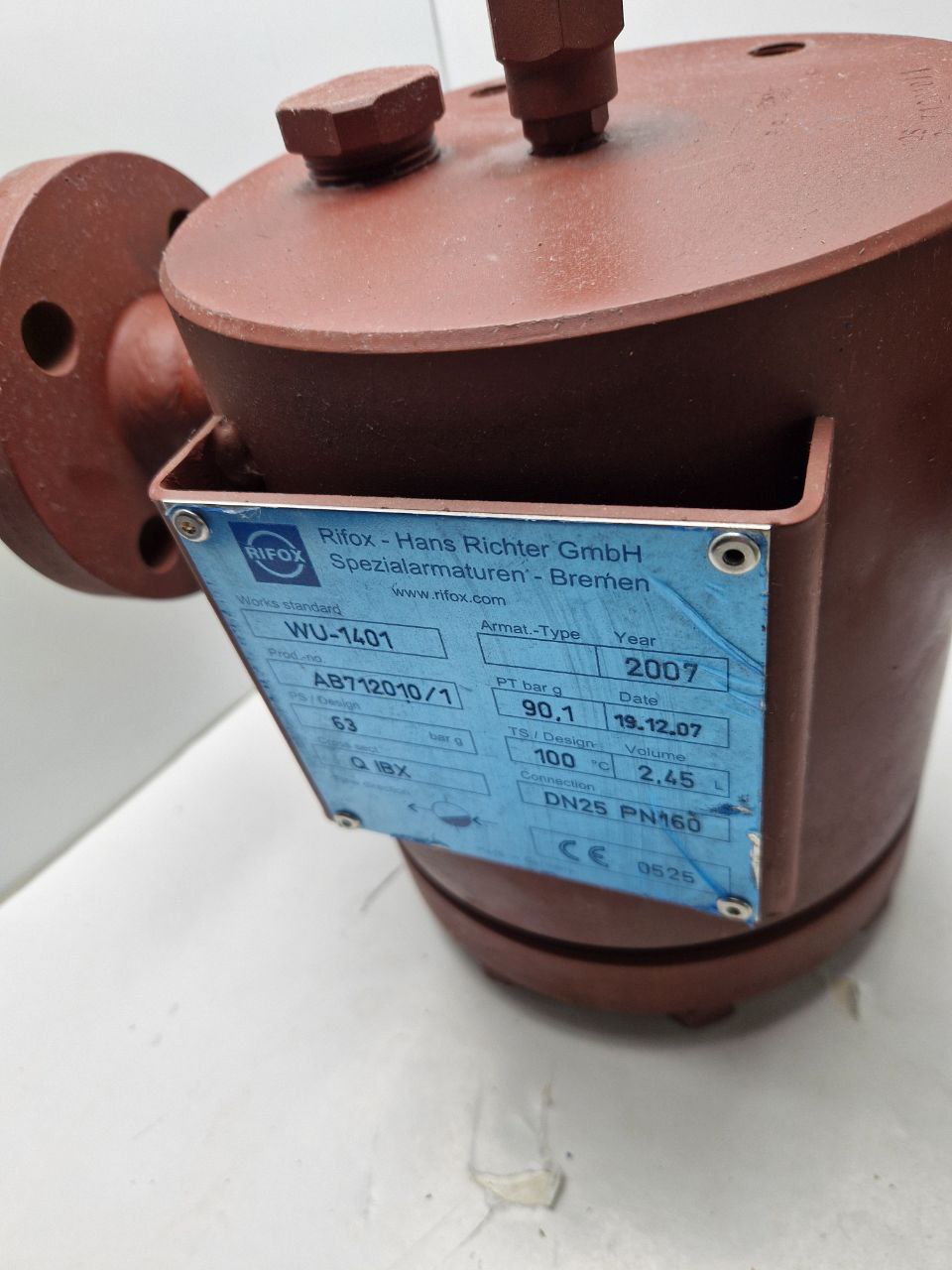 RIFOX Special fittings WU-1401 DN25 PN160 RIFOmat float steam trap (Request price)