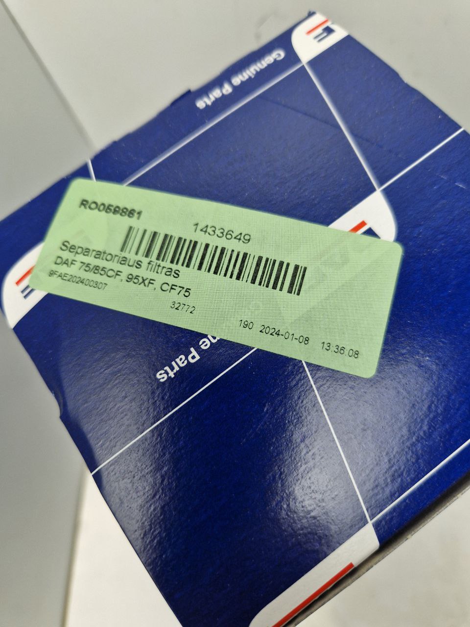 Fuel filter, water separator DAF 1433649, Solaris, Mann, Volvo, Vdl trucks  (Request price)