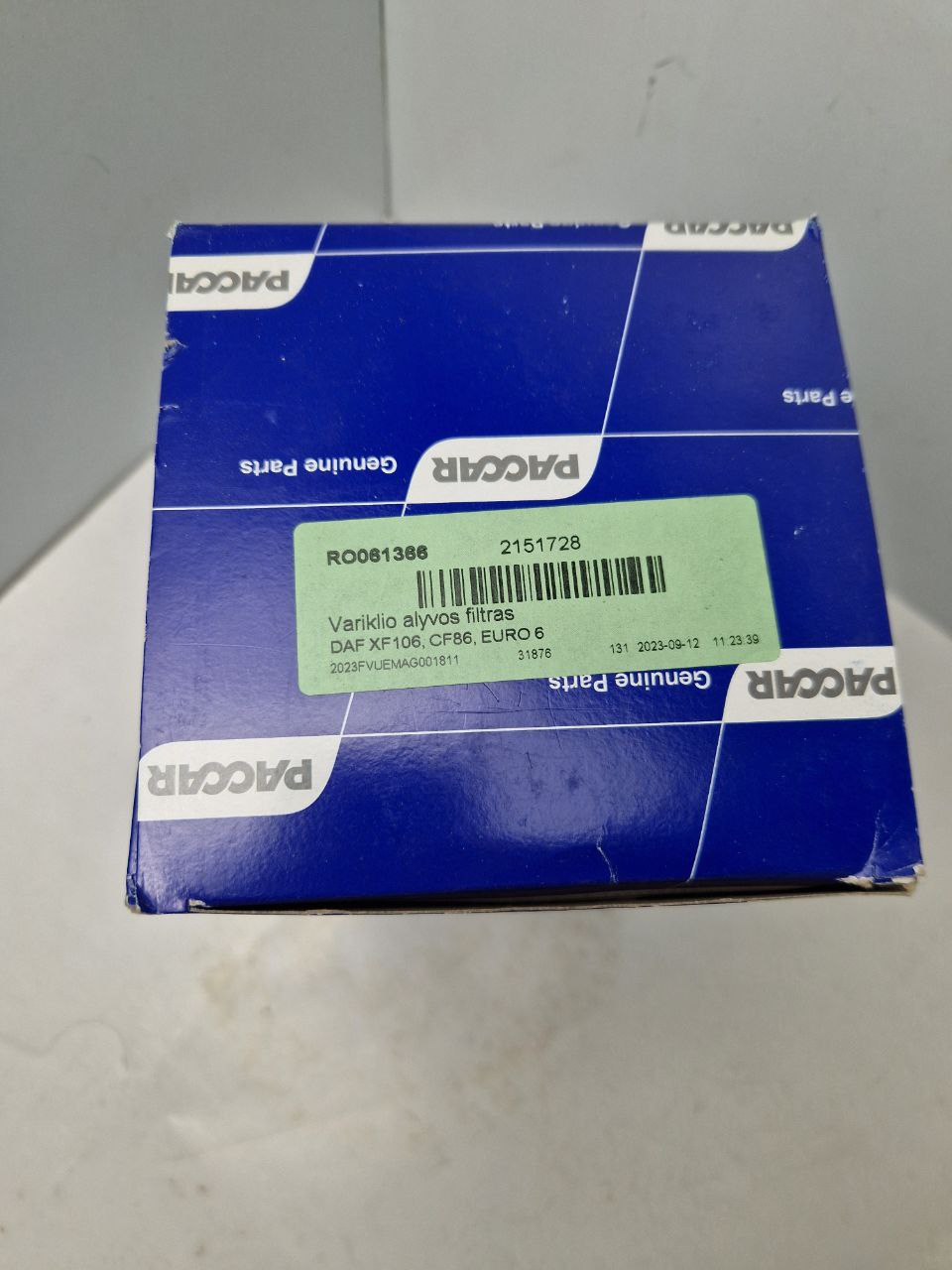 OIL FILTER PACCAR 2234788, DAF EURO 6 ENGINE, 2151728, 2047411 (Request price)