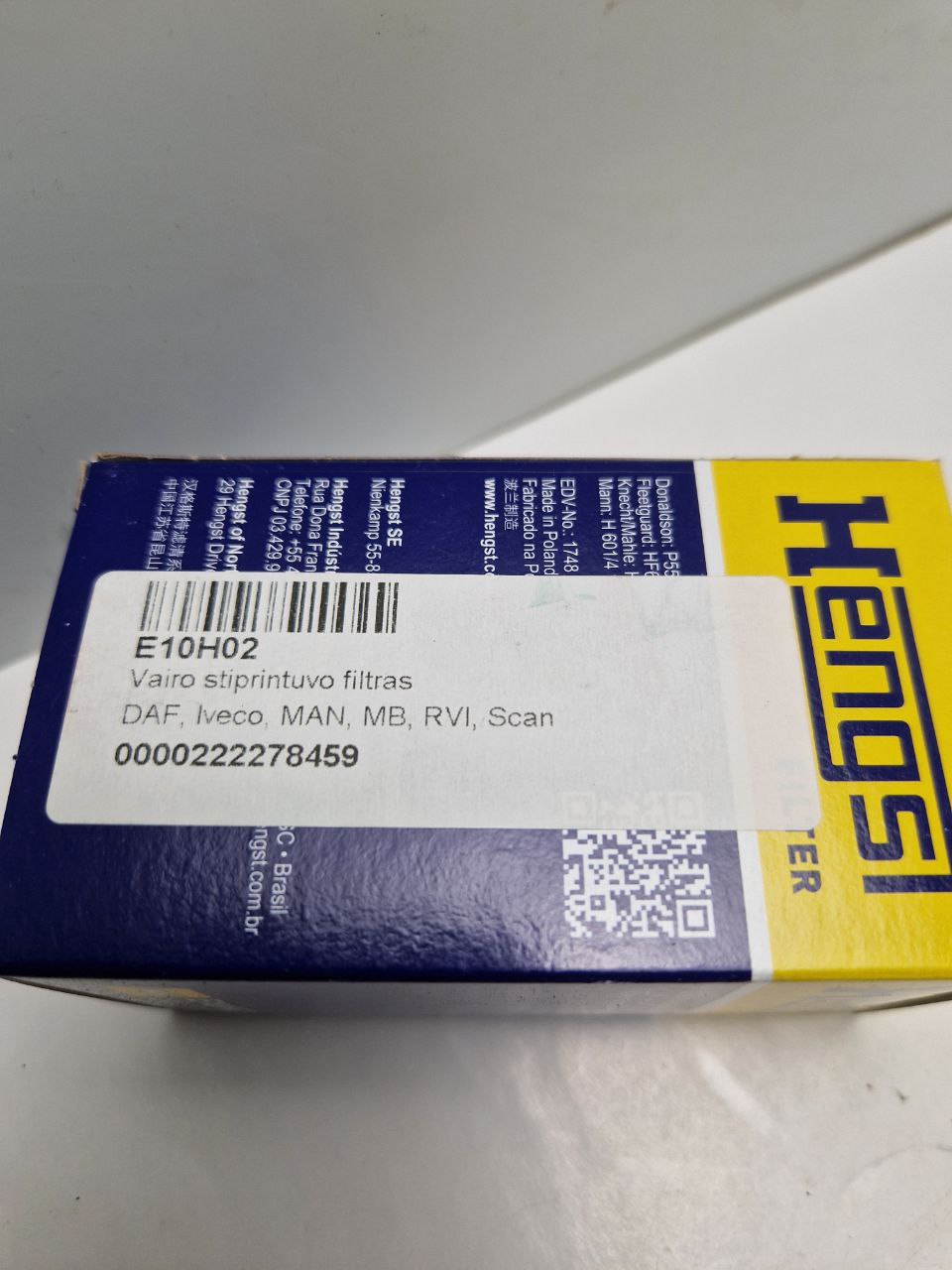 Power steering filter E10H02 Hengs, 41EDB; 0000222278459 (Request price)
