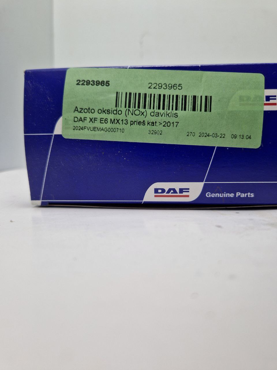 DAF 2293965 Nitrogen oxide (NOx) sensor befor catalyst, Genuine Parts  (Request price)