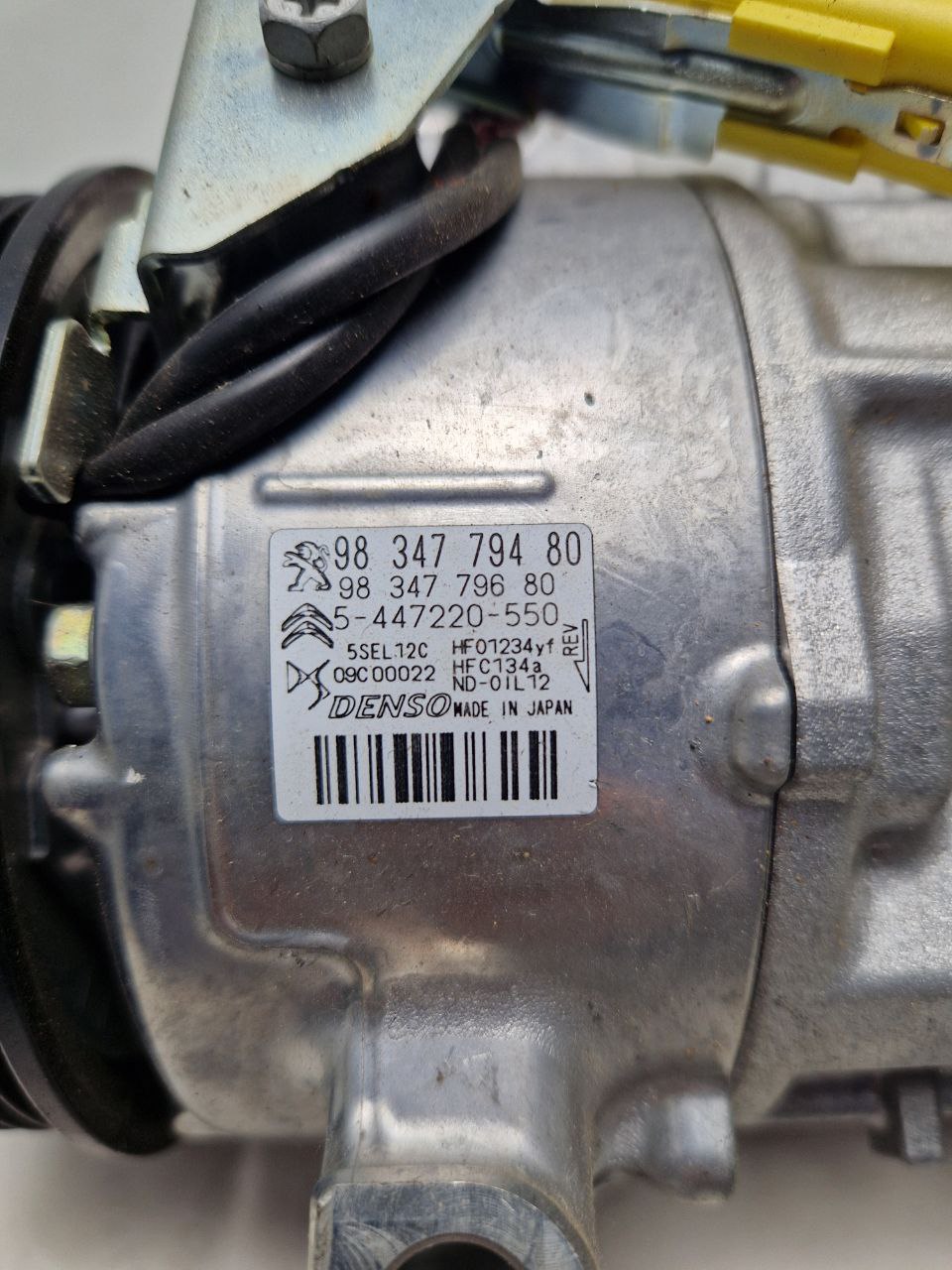 Air conditioning compressor pump 9834779480, 9837479680 DENSO, for Peugeot, Citroën  (Request price)