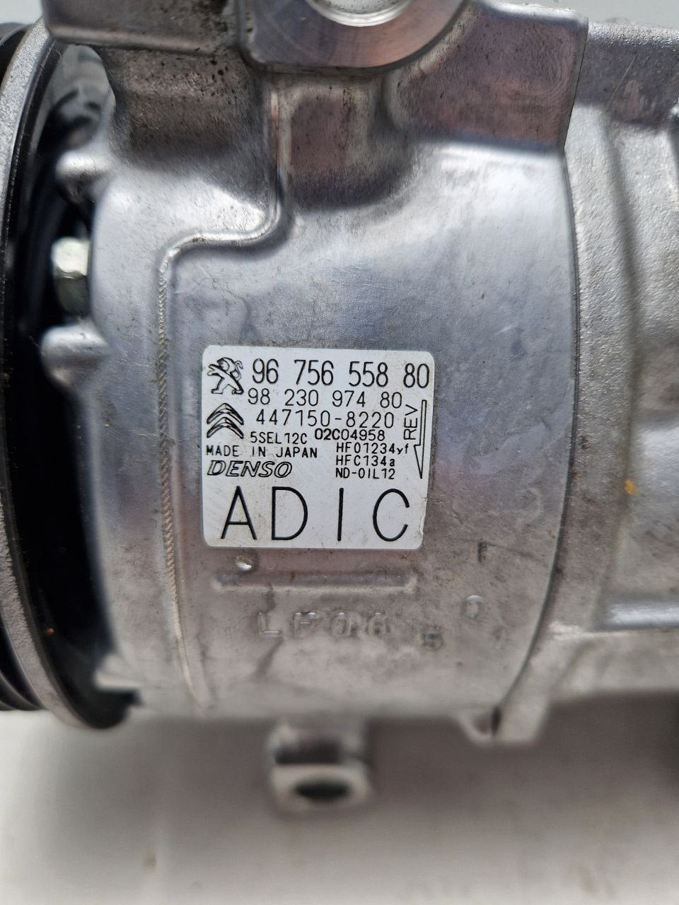 Air conditioning compressor pump 996 756 558 80, 98 230 974 80 DENSO, for Peugeot, Citroën  (Request price)