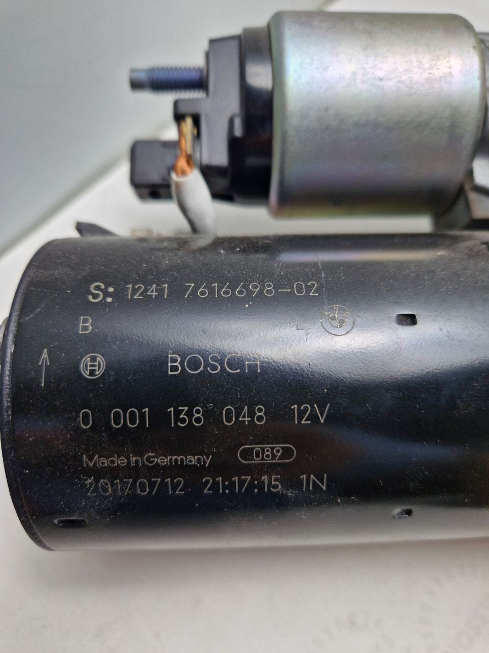 BMW starter 12 41 7 617 216, S: 121 7616698-02, BOSCH 0 001 138 048 12V Original part MINI, BMW (Request price)