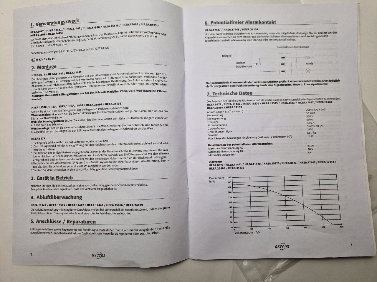 Extraction unit  HF.EA.8473. asecos (Request price)