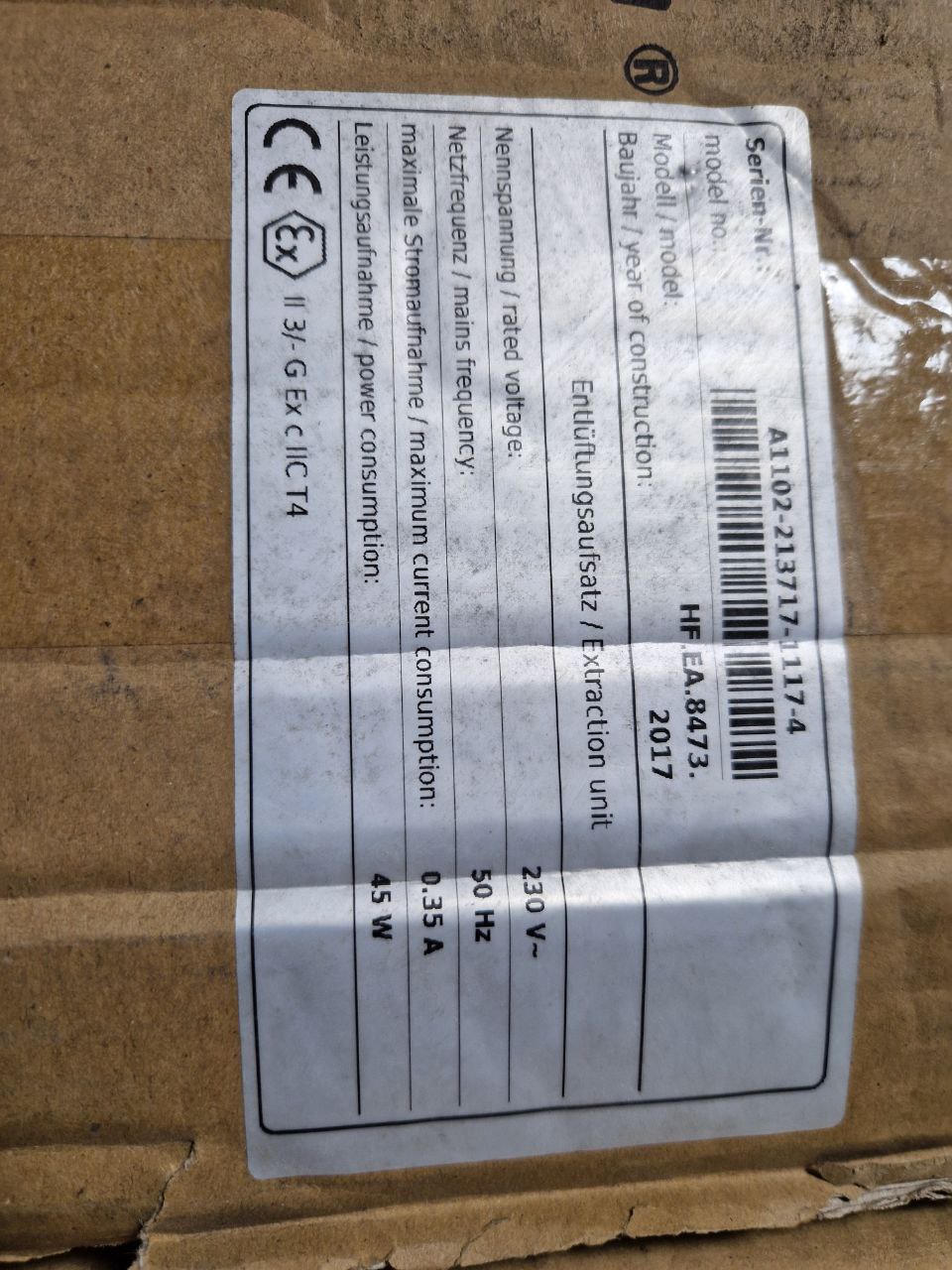 Extraction unit  HF.EA.8473. asecos (Request price)