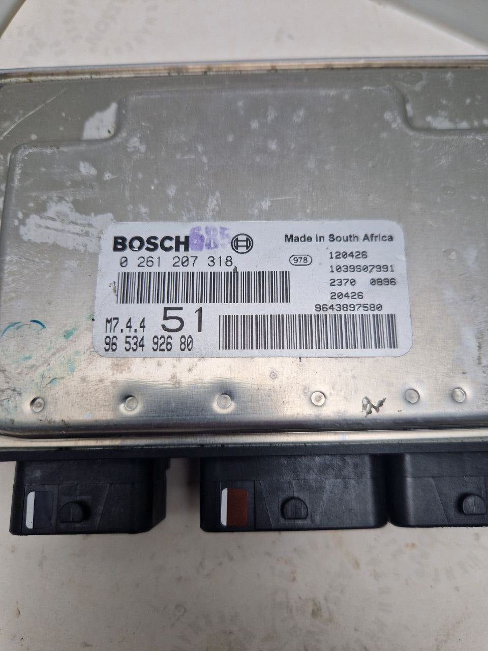 Control unit Citroen Peugeot 9653492680, 0261207318 BOSCH M7.4.4  (Request price)