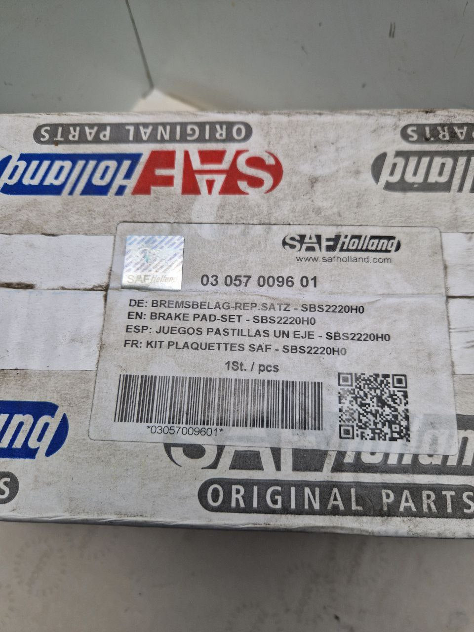 Brake pad set  SAF 03 057 0096 01 SAF Holland  SBS2220HO  (Request price)