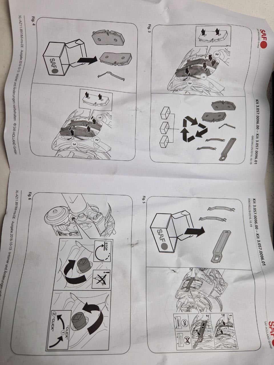 Brake pad set  SAF 03 057 0096 01 SAF Holland  SBS2220HO  (Request price)