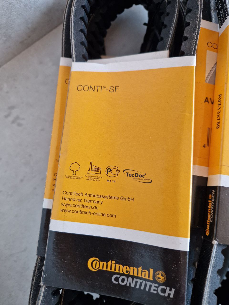 CONTITECH, CONTI-SF AVX13X750 V-Belt (Request price)