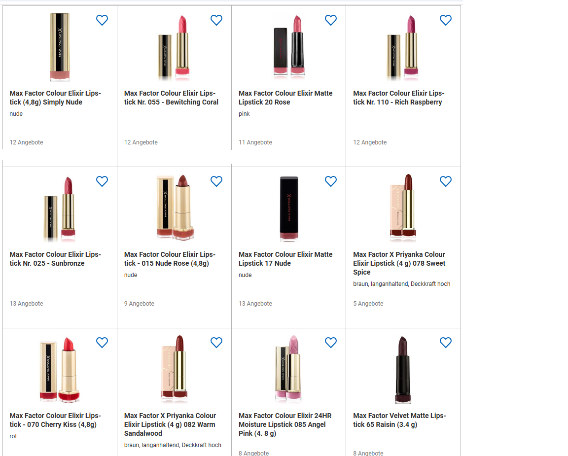 Mix of Max Factor lipsticks! (Request price)