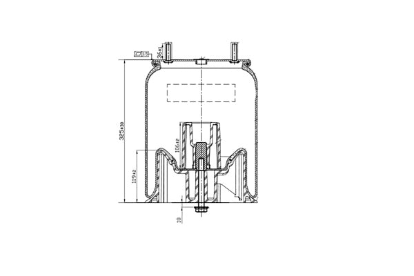 PE air spring bellows, air suspension 084.409-73A - 08440973A for 09 377 003