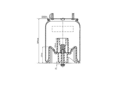 PE air spring bellows, air suspension 084.409-73A - 08440973A for 09 377 003