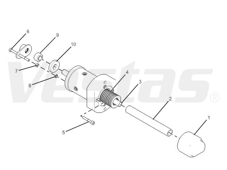 CYLINDER,HYDRAULIC,63 mm,50 mm,25 mm, Item: Vestas 10209190  (Request price)﻿