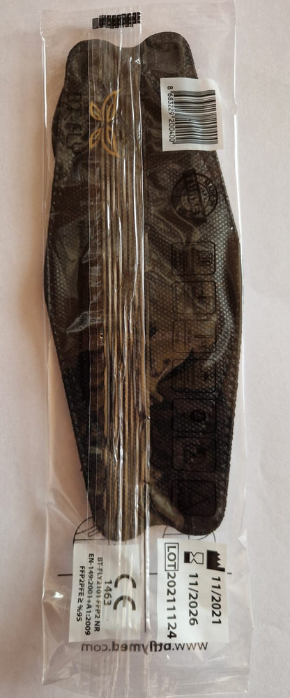 BT-FLY FFP2 Face Masks / Mouth Masks - black, individually wrapped, model: butterflies  (Request price)