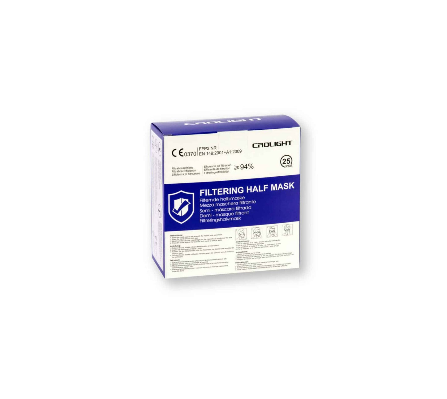 CRDLIGHT FFP2 Mask 5-layer CE0370 White  (Request price)