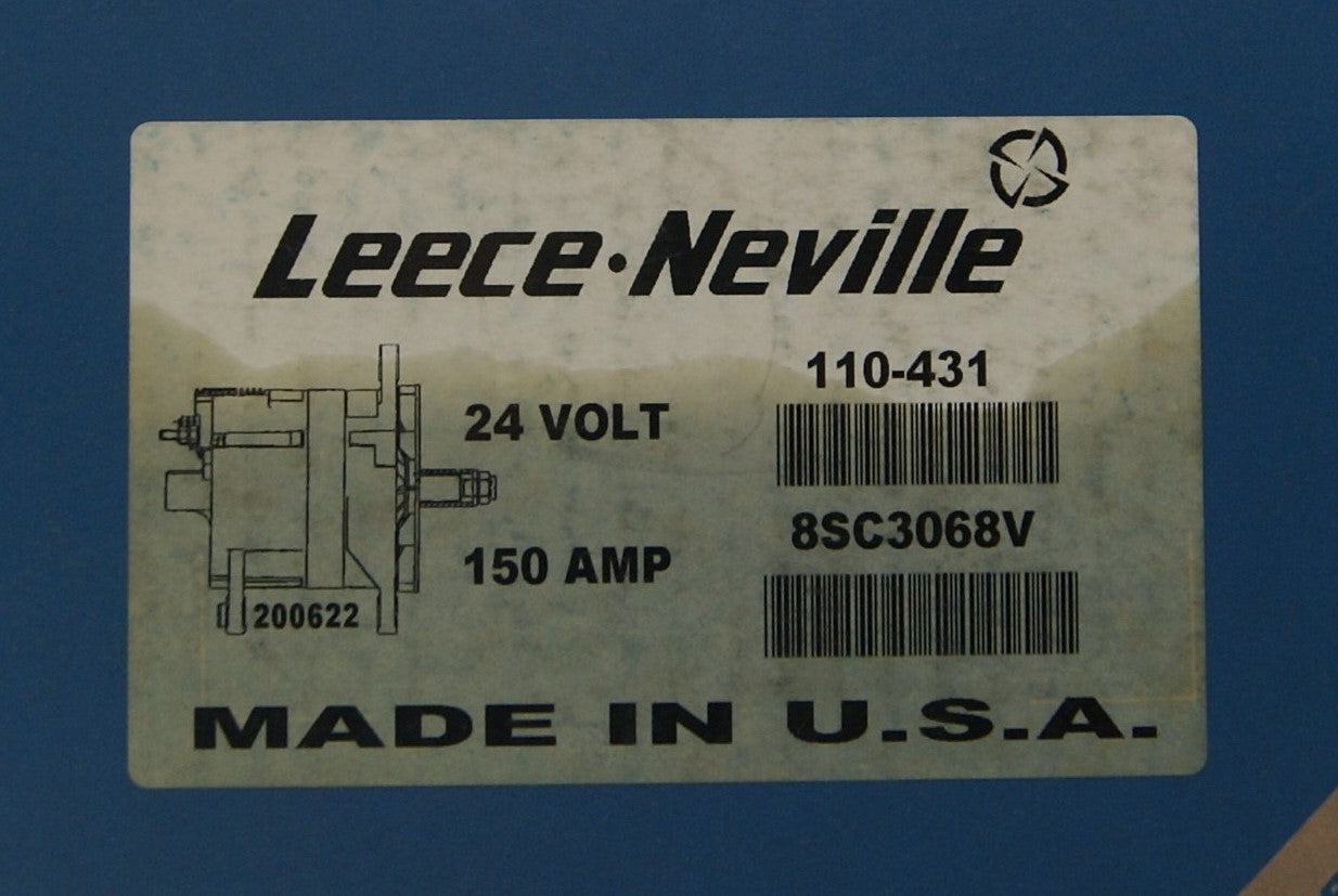 BRUSH ALTERNATOR 110-431; PRESTOLITE LEECE NEVILLE 8SC 24V 150A, Leece-Neville