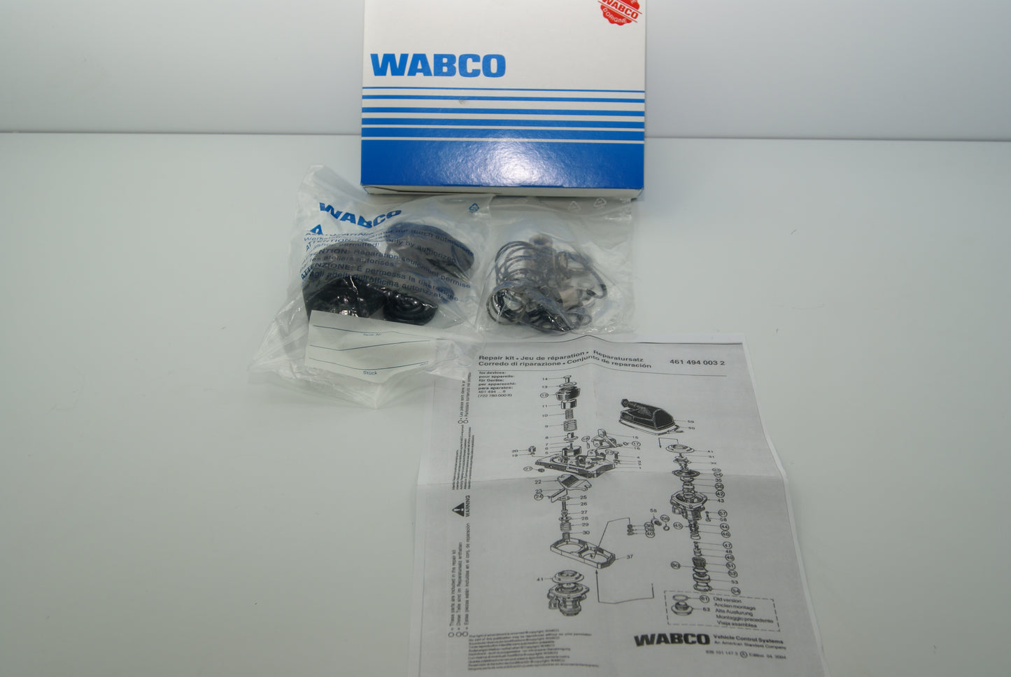 Wabco Repair kit 4614940032, Foot brake valves replacement