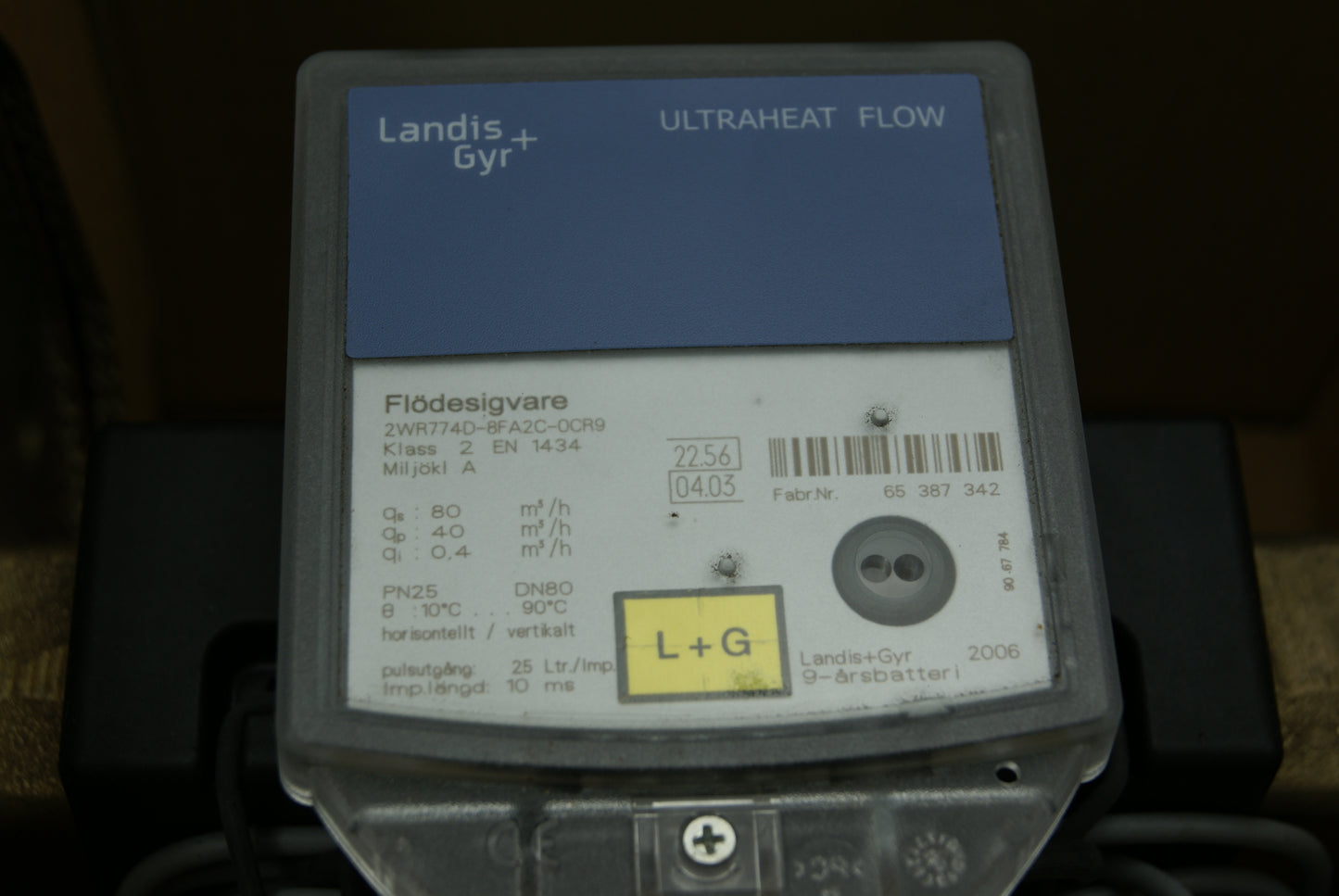 Landis+Gyr ULTRAHEAT FLOW 2WR774D-8FA2C-0CR9