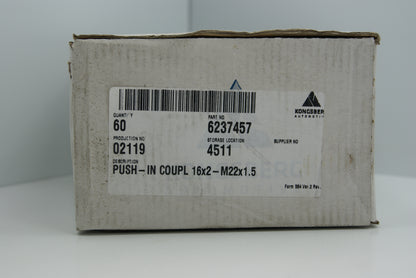 Kongsberg 6237457  GE connector T16X2.0 D M22X1.5