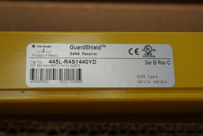 GUARDMASTER SAFE 4 LIGHT CURTAIN  445L-R4S1440YD, Allen Bradley by Rockwell Automation