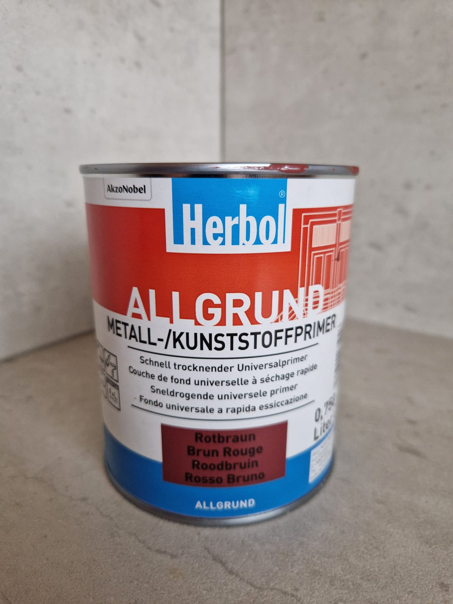 Herbol Allgrund Metal / Plastic Universal Primer Reddish Brown 0.750 L  (Request price)