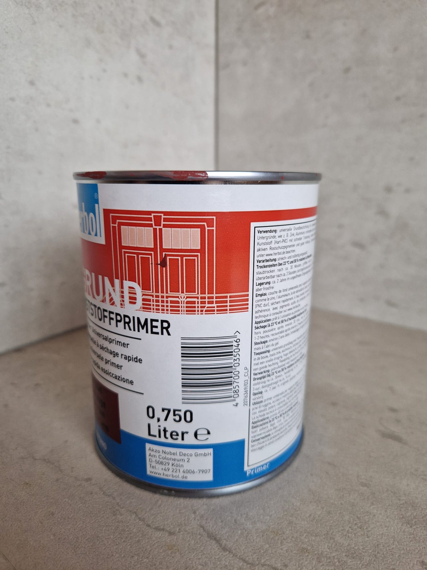 Herbol Allgrund Metal / Plastic Universal Primer Reddish Brown 0.750 L  (Request price)