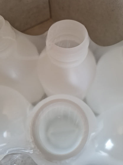 Kautex™ medium-wide neck bottle made of high-density polyethylene, with caps, 500 ml, 30.8 mm  (Request price)