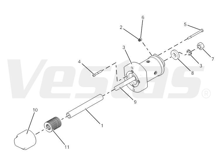 CYLINDER,HYDRAULIC,63 mm,50 mm,25 mm, Item: Vestas 10209190  (Request price)﻿