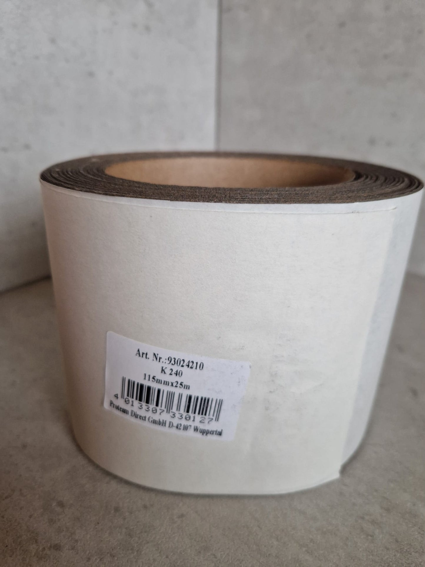 Sandpaper, grit 240, roll, 115mm x 25m  (Request price)