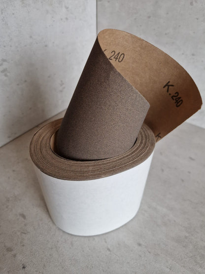 Sandpaper, grit 240, roll, 115mm x 25m  (Request price)