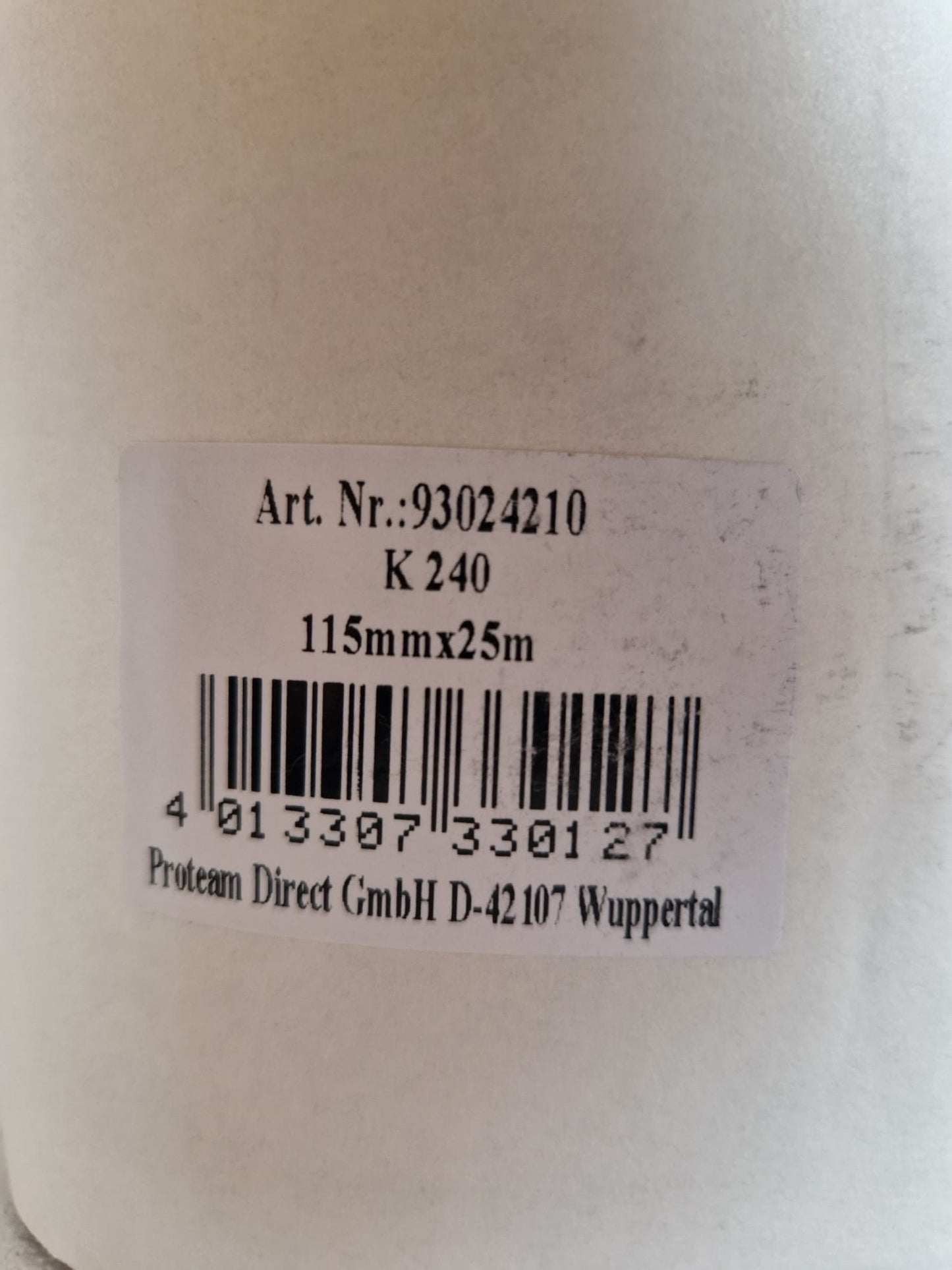 Sandpaper, grit 240, roll, 115mm x 25m  (Request price)