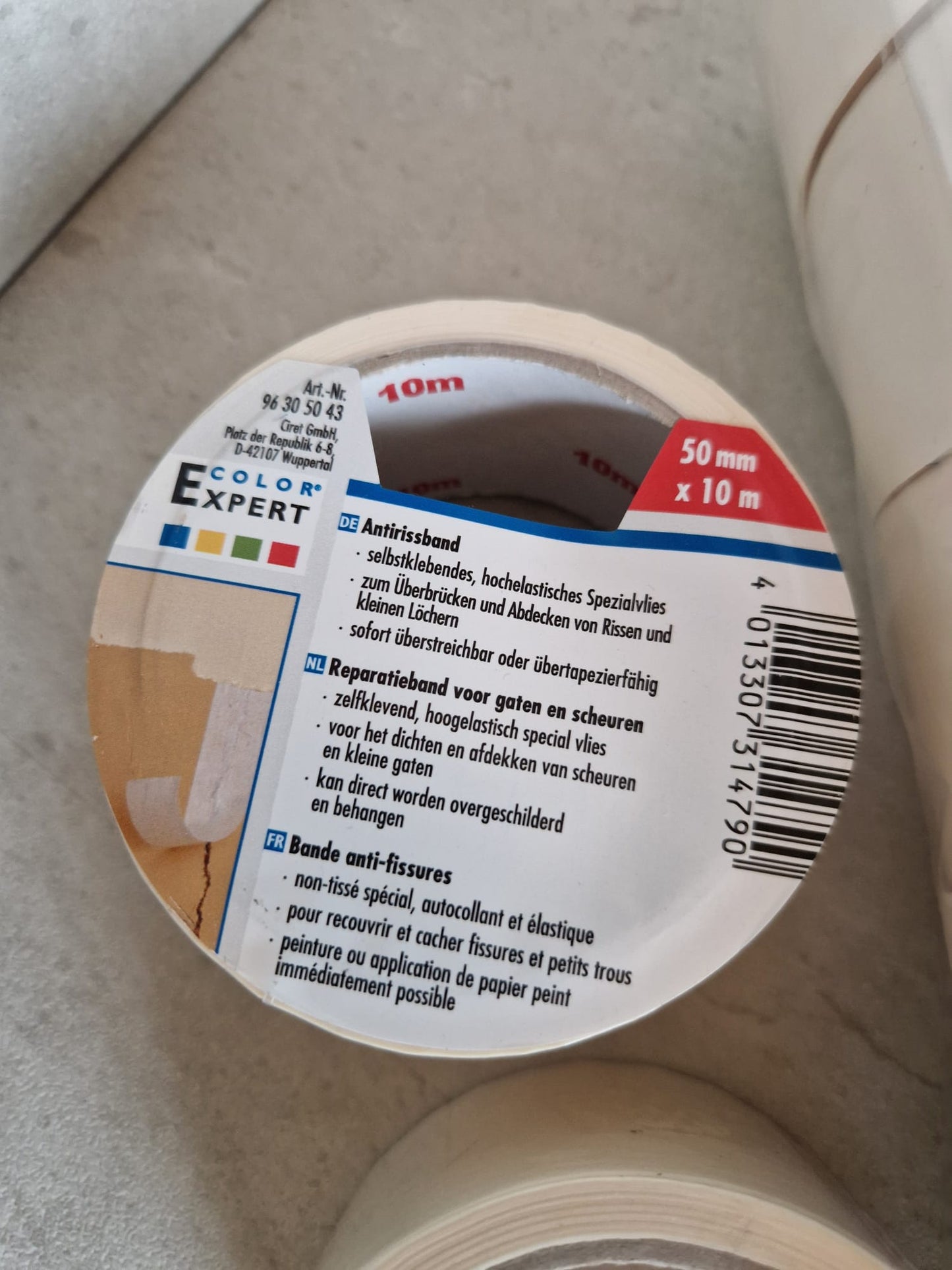 Self-adhesive, highly elastic special fleece COLOR EXPERT® 50 mm x 10 m  (Request price)