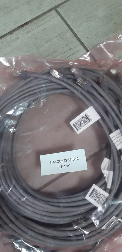 Ethernet cable staight con, 3HAC024254-012, Length is 2550mm, ABB