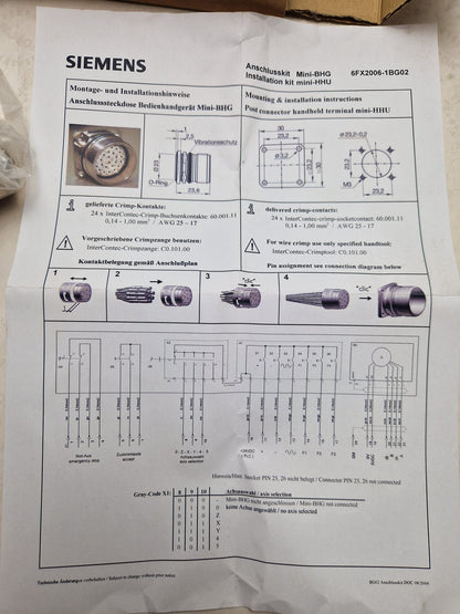 Siemens Connection Kit Mini-BHG 6FX2006-1BG02