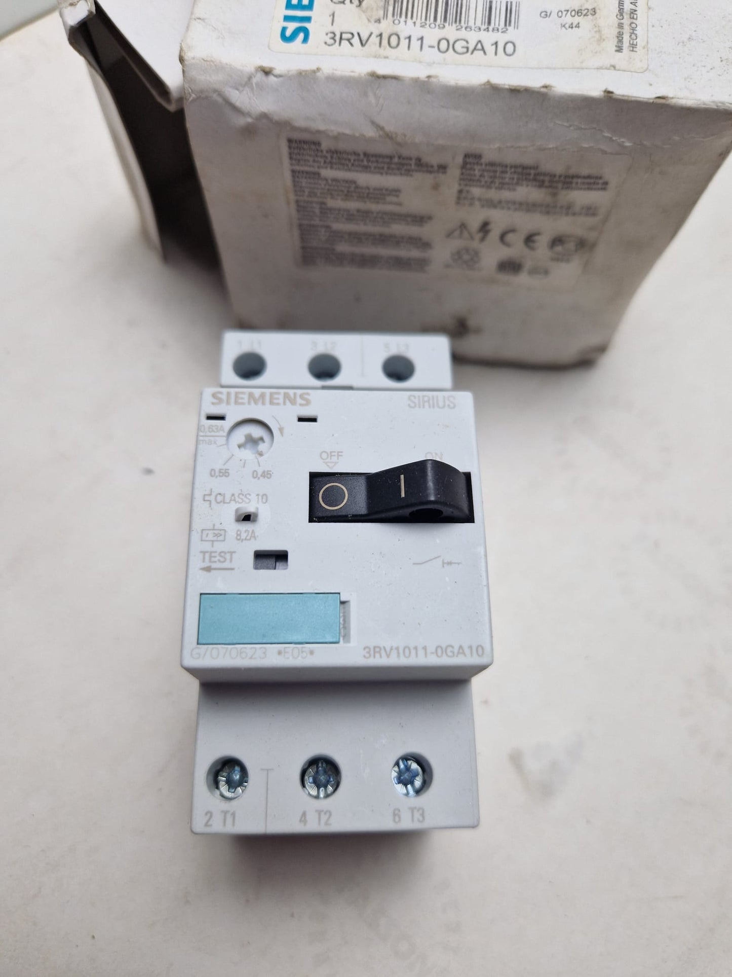 Siemens 3RV1011-0GA10 0.45-0.63 Circuit Breaker