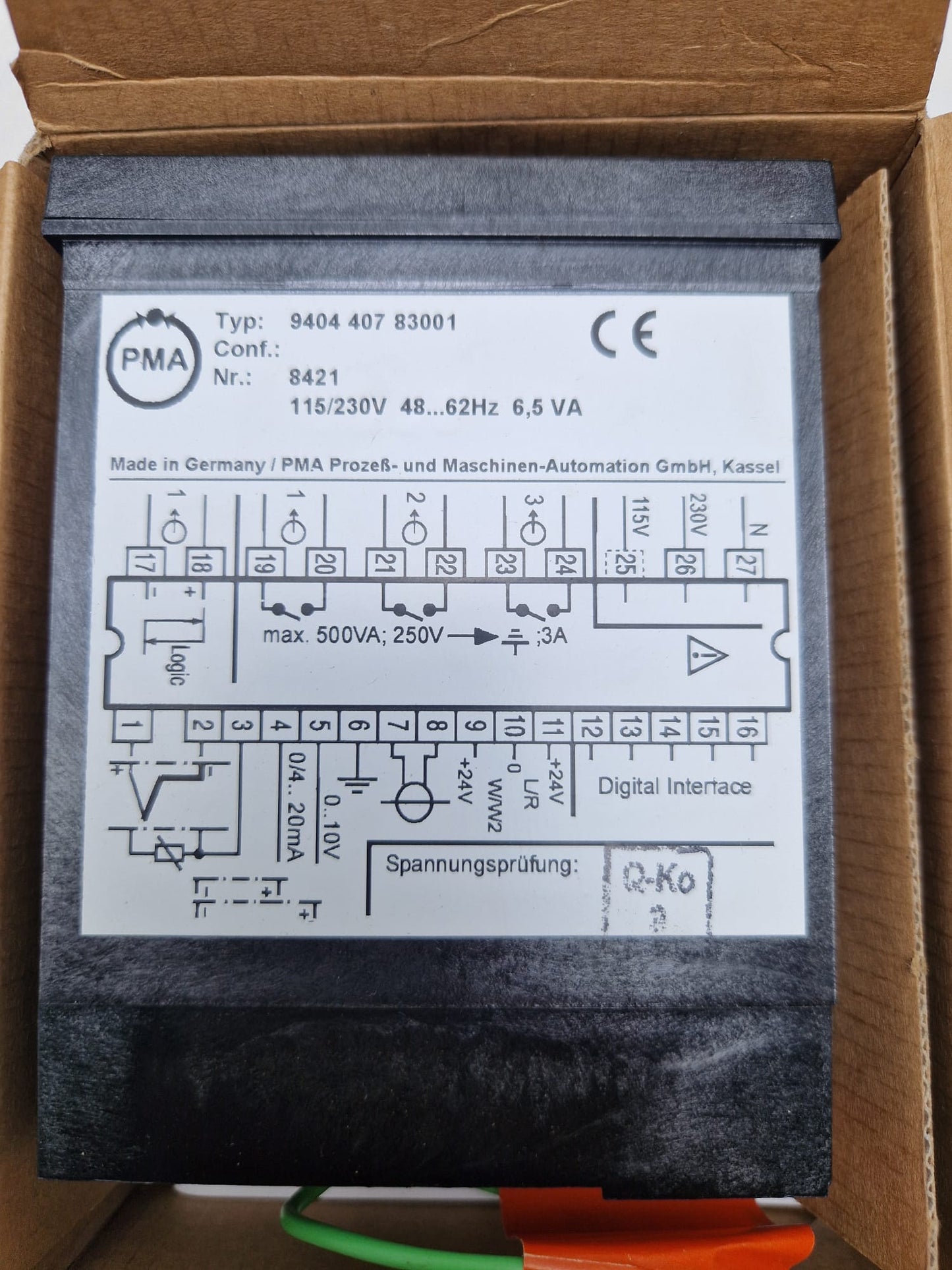 Temperature Industrial controller KS 50, P/N 9404 407 83001, Automation GmbH