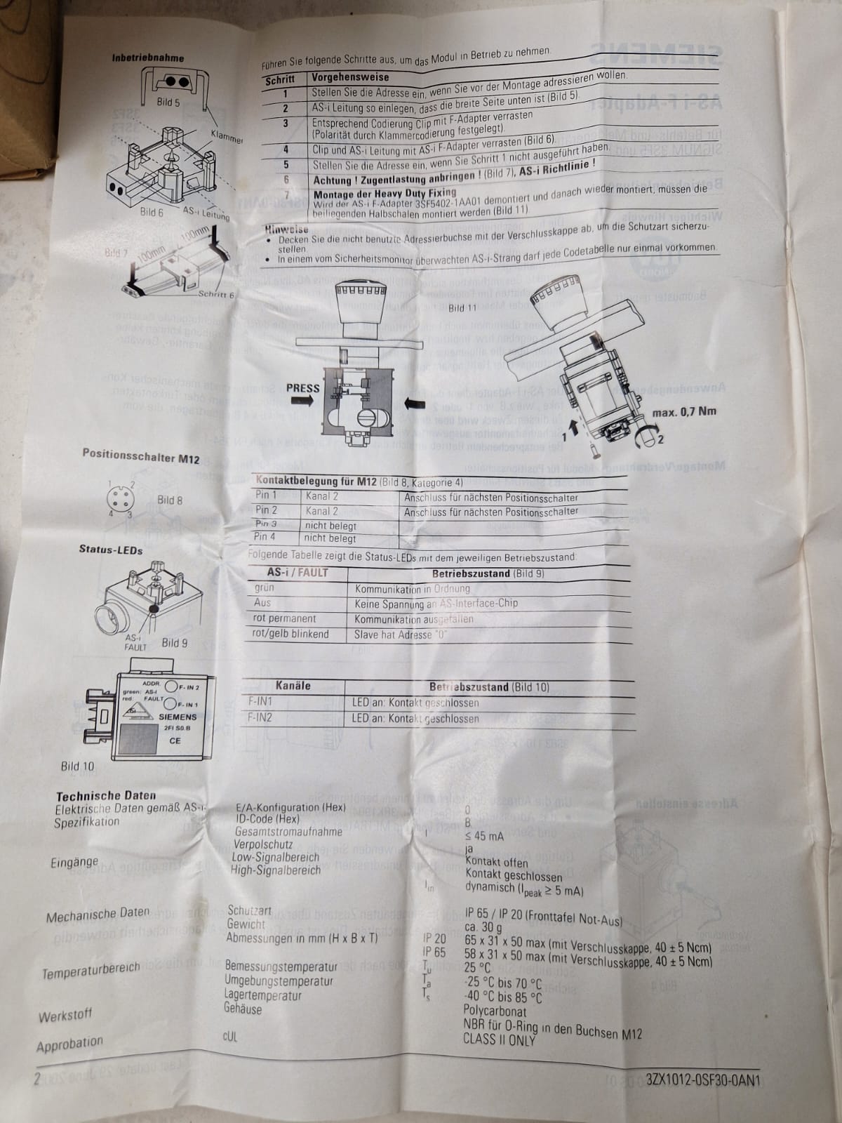 Siemens 3SF2150-1BF00-0BA1 CABLE OPERATED SWITCH