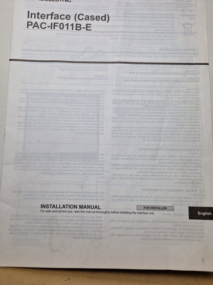 PAC-IF011B-E - controller for cooling sections