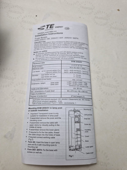 TYCO Cable junction box EKM-2051-2D1-5S/S(89800)