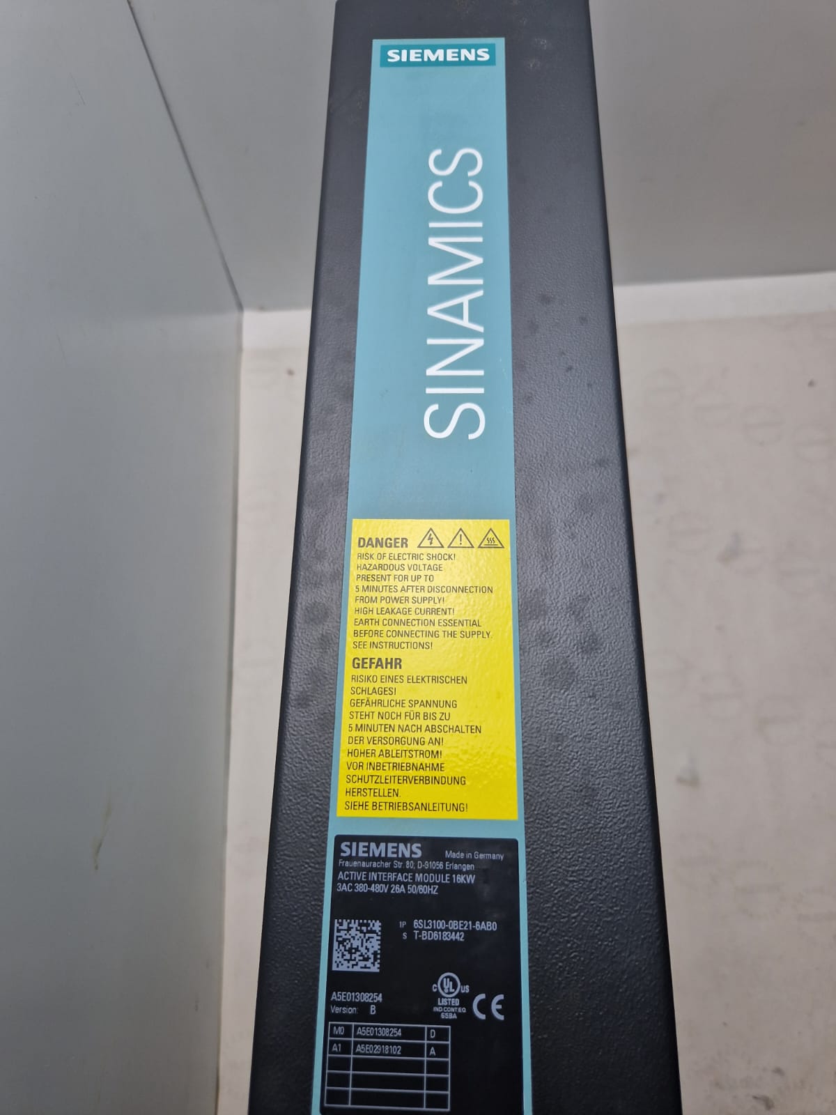 Siemens Interface Module 6SL3100-0BE21-6AB0