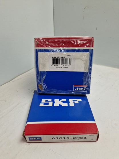 SKF 61815-2RS1 Deep groove ball bearings with seals or cover disks