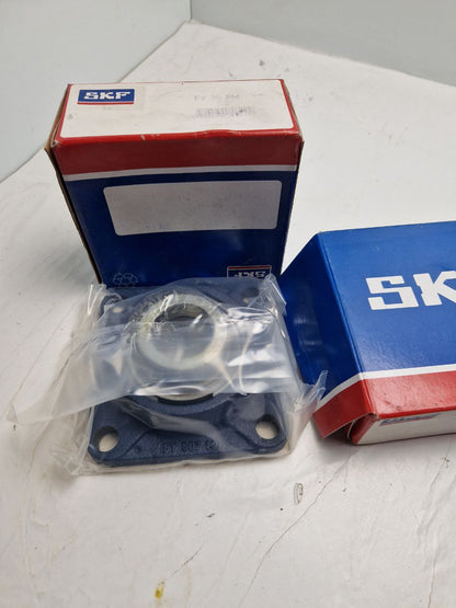 SKF FY 35 FM Square flanged ball bearing unit with eccentric locking, cast iron housing