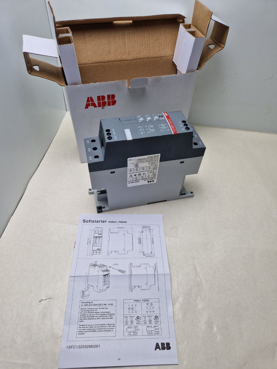 ABB soft starter for 3Ph motors PSR37-600-70