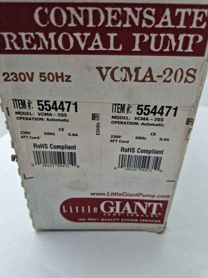 CONDENSATE REMOVAL PUMP VCMA-20S Little Giant