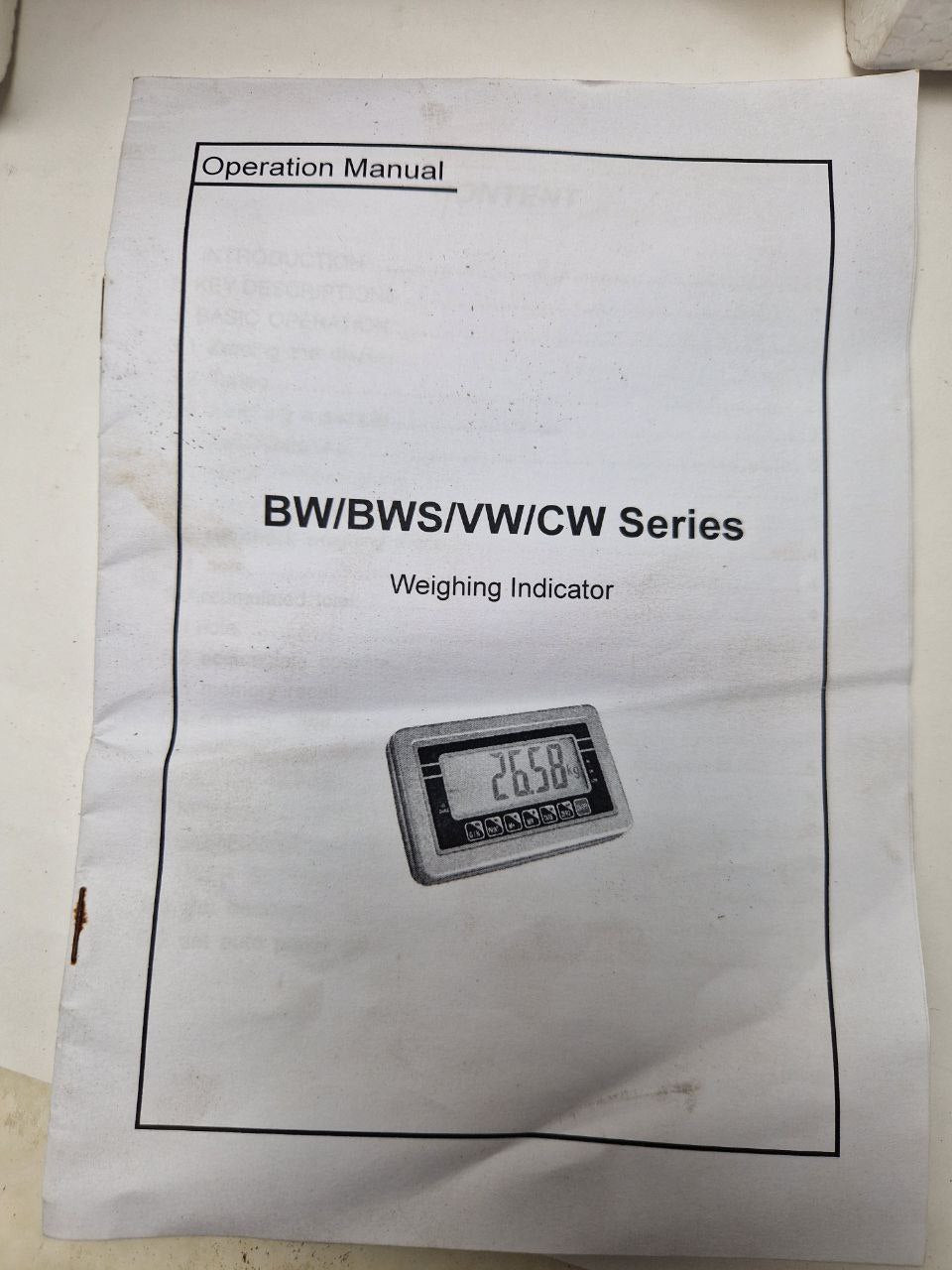 WEIGHING INDICATOR BWS 1629018001