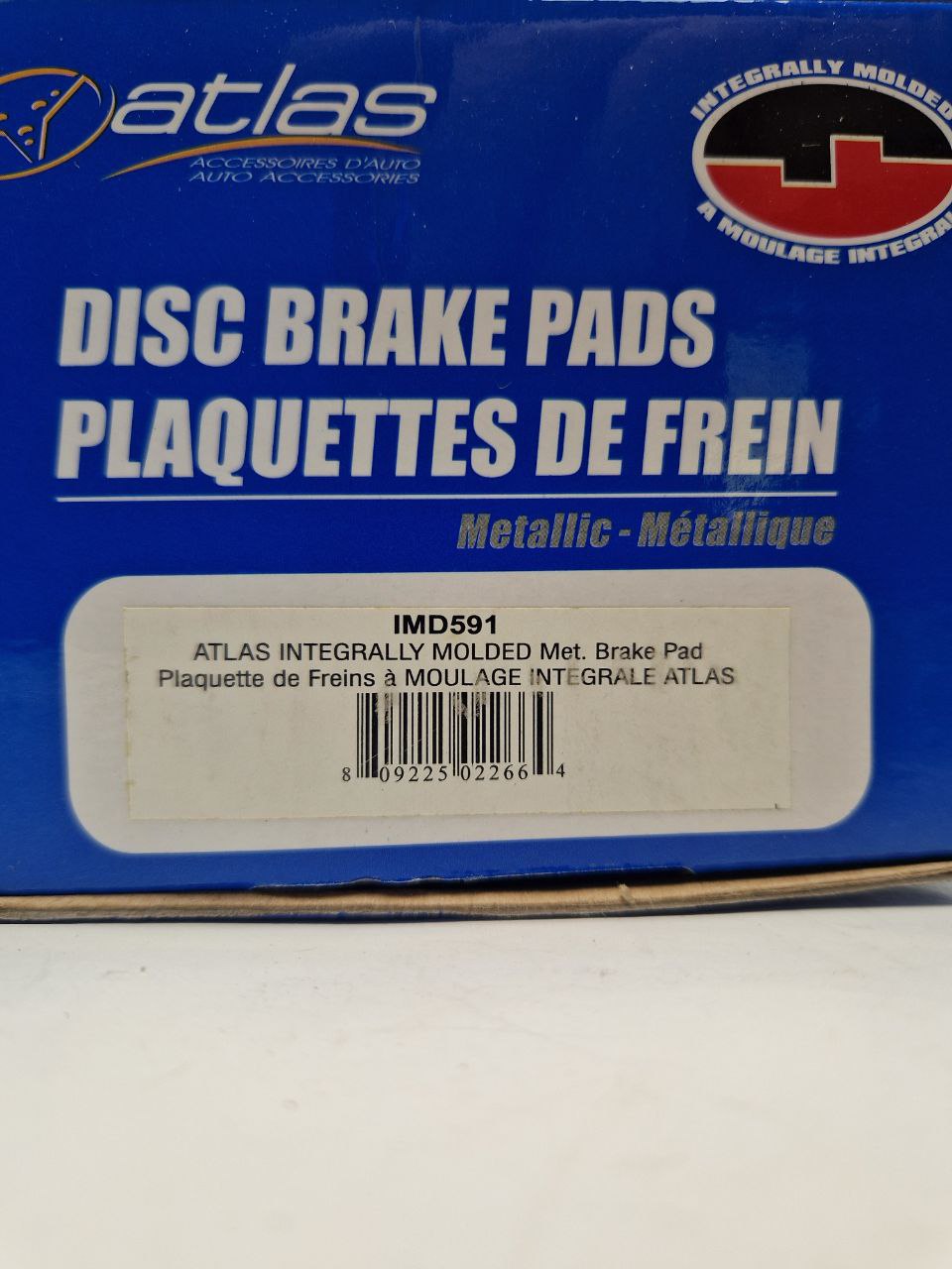 IMD 591 DISC BRAKE PADS ATLAS INTEGRALLY MOLDED